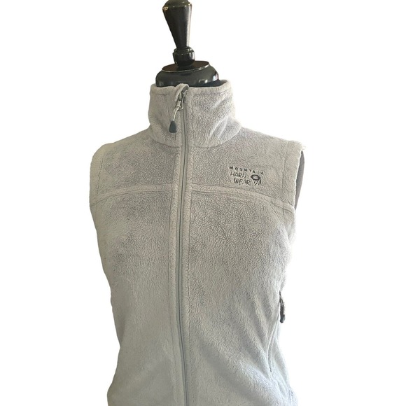 Mountain Hardwear Women’s Warm Pyxis Fleece Vest Off White Grey Size XS - Picture 2 of 6